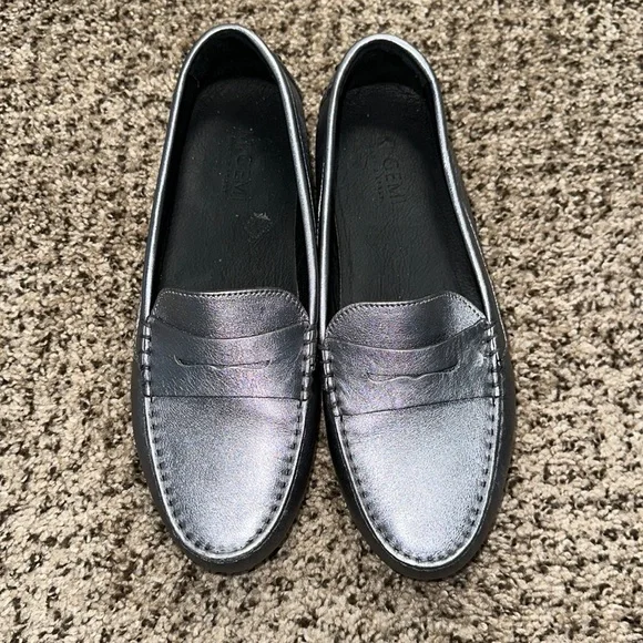 M. Gemi | Shoes | M Gemi Metallic Silver Leather Driving  display picture 1